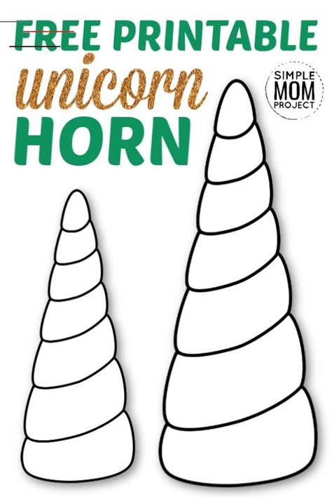 Free Printable Unicorn Horn